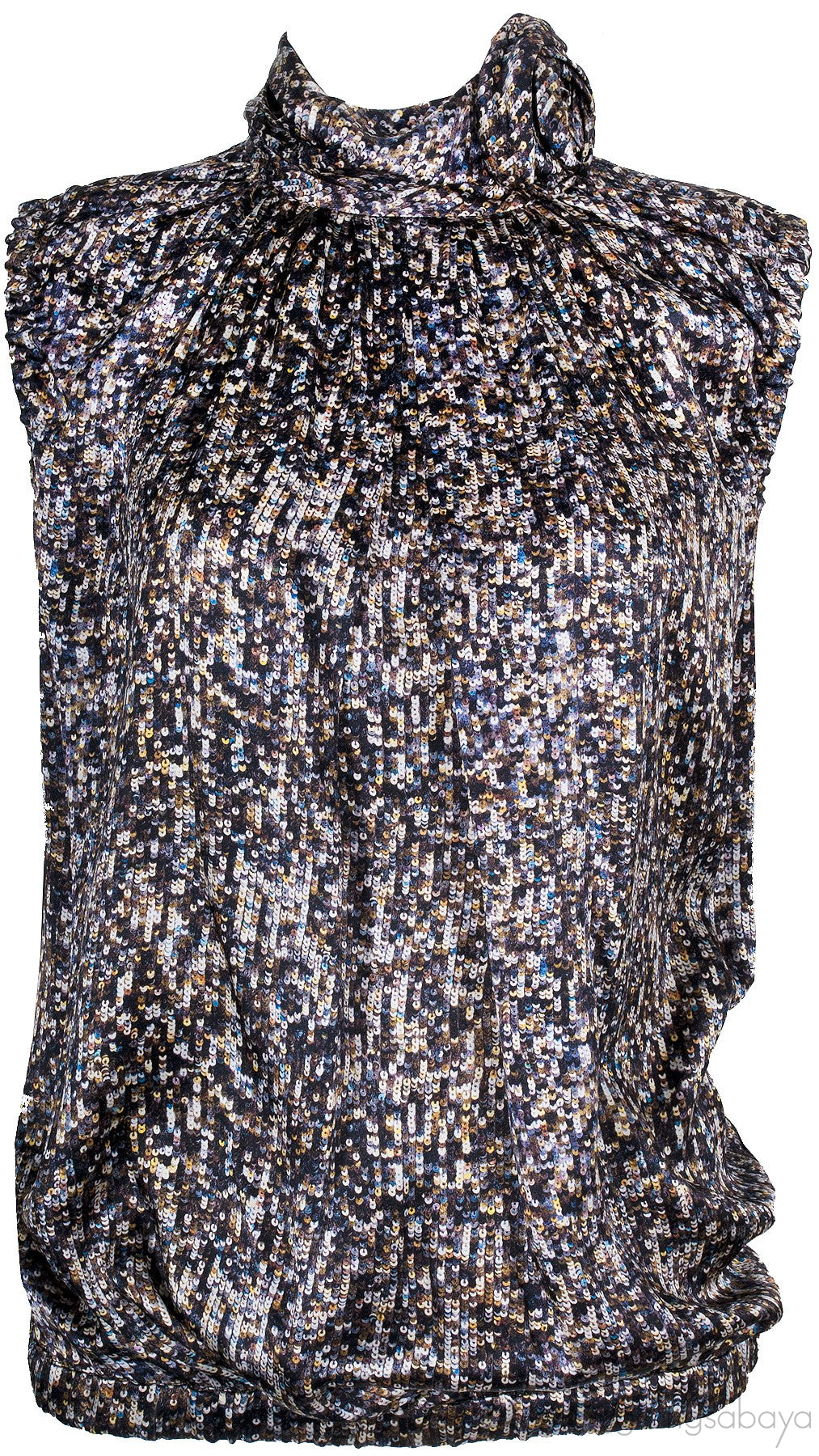 Sequin Printed Sleeveless Top