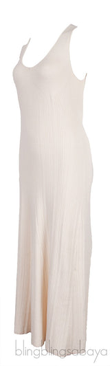 Off-white Knitted Sleeveless Dress