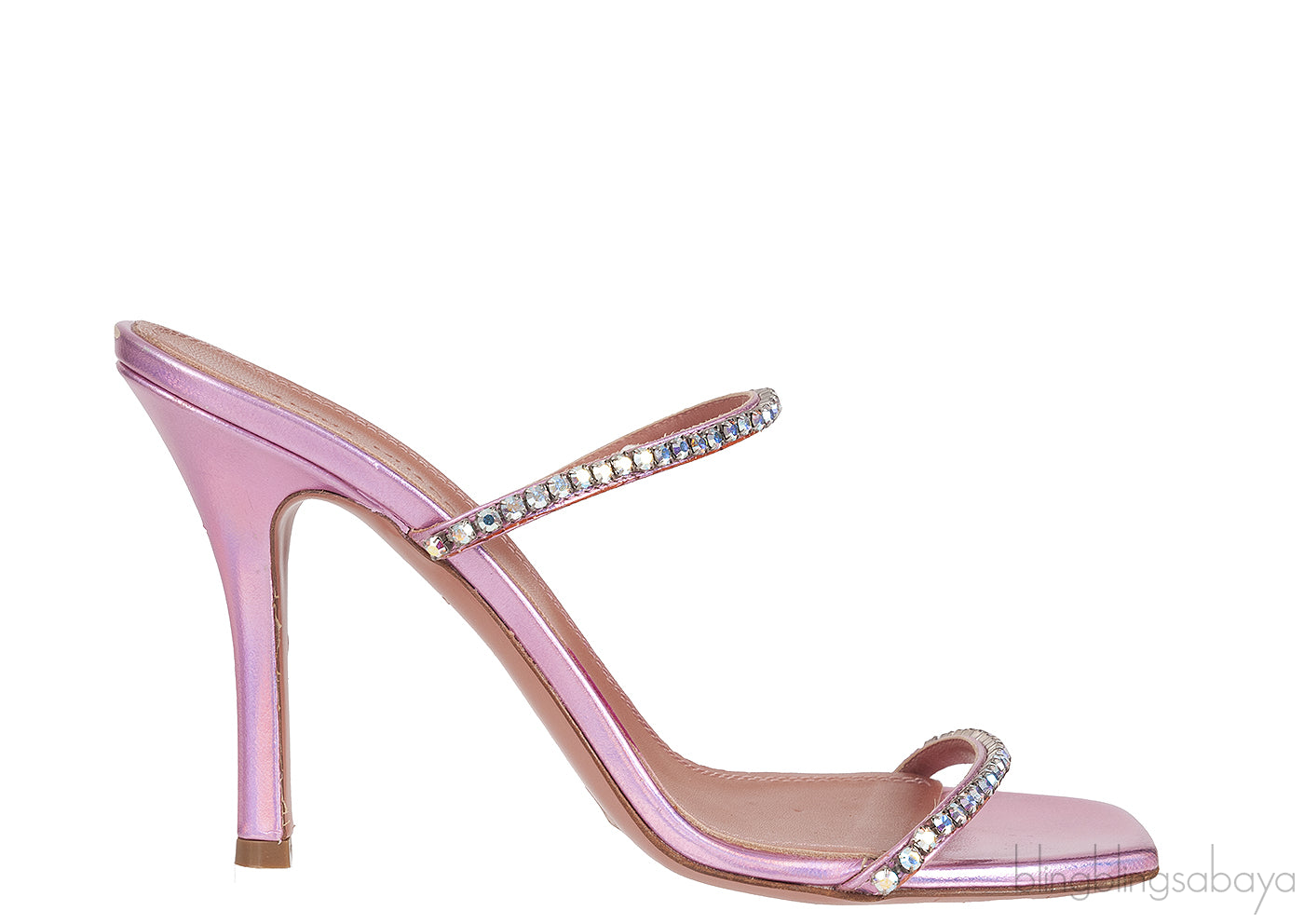 Crystal Embellished Leather Sandals
