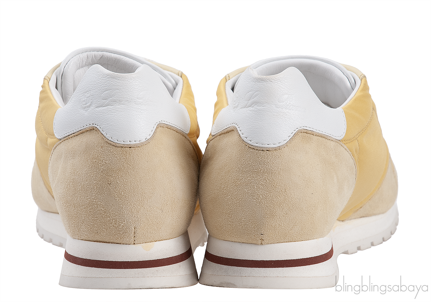 Loro Piana My Wind Microfibre Yellow Sneakers