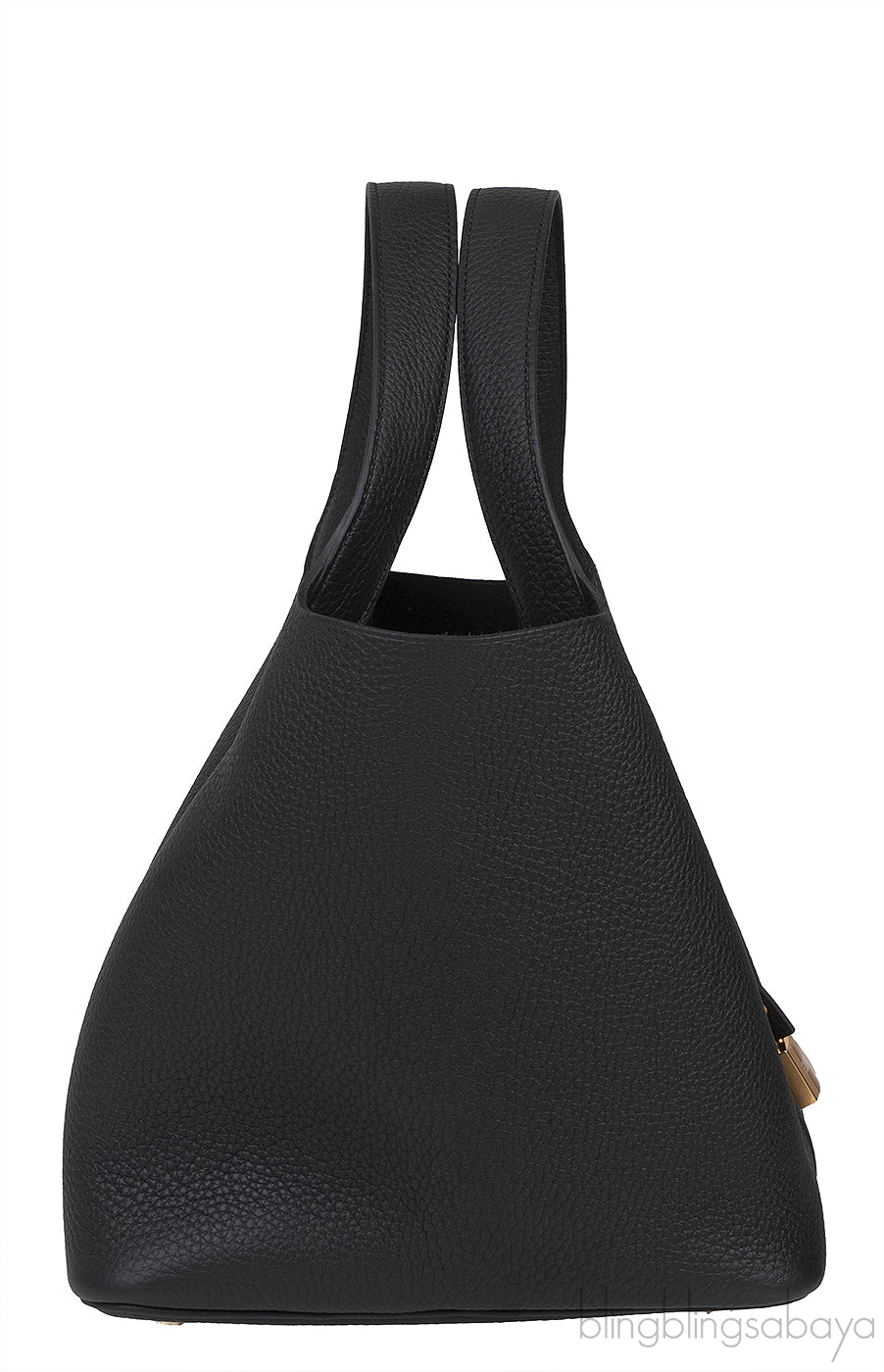 Picotin Lock 22 Black Taurillon Clemence GHW