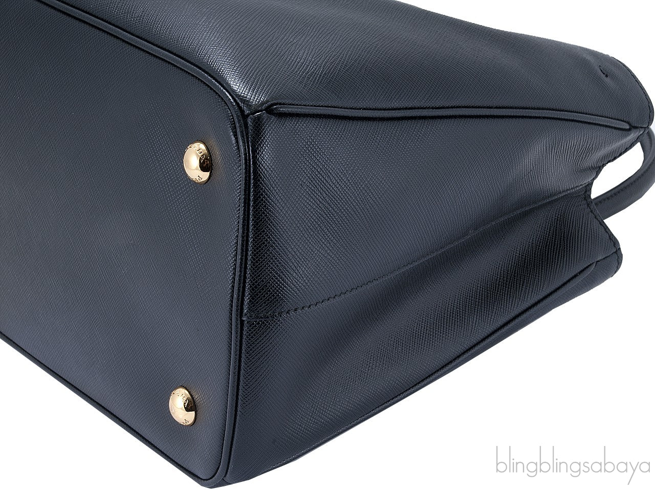 Black Saffiano Lux Leather Tote