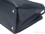 Black Saffiano Lux Leather Tote