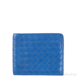 Bottega Veneta Blue Intrecciato Bi-fold Wallet