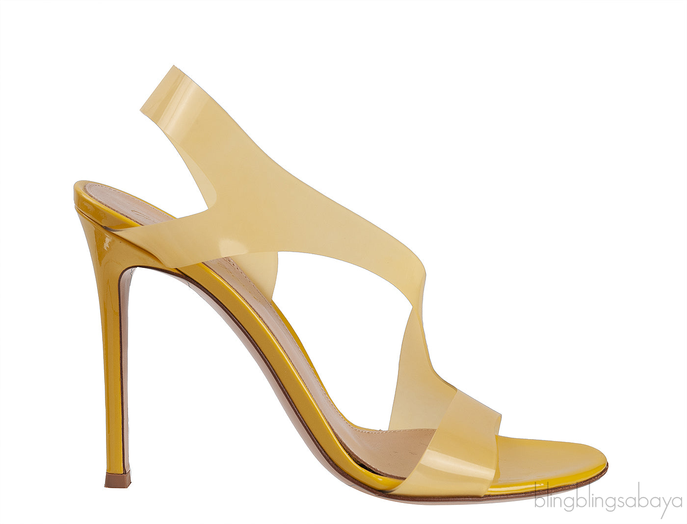 Yellow Metropolis PVC Slingback Sandals