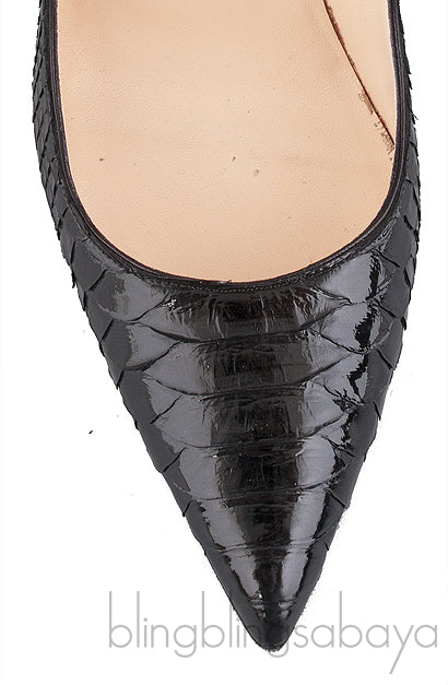 Black Python So Kate Heels
