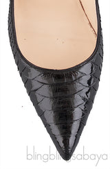 Black Python So Kate Heels