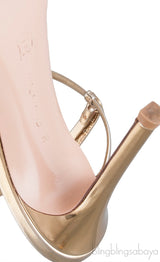 Gold Metallic Slide Mule