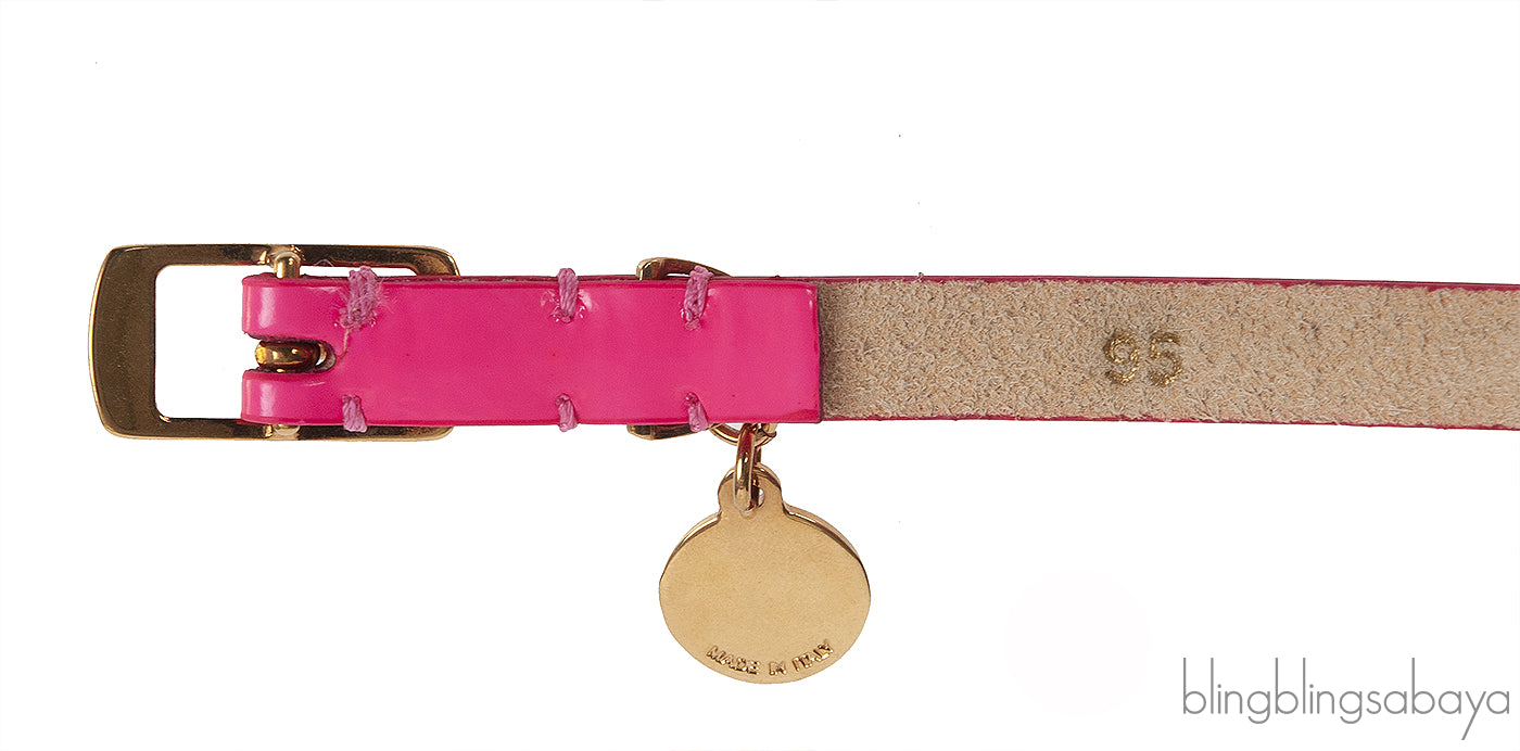 Stella McCartney Fuchsia Patent Faux Leather Belt