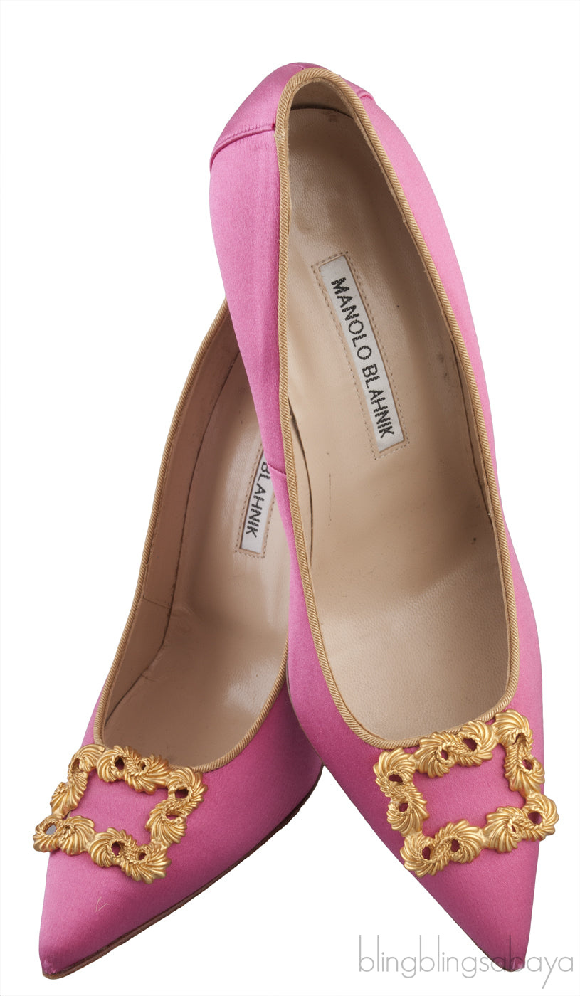 Fuchsia Tradimod Satin Heels