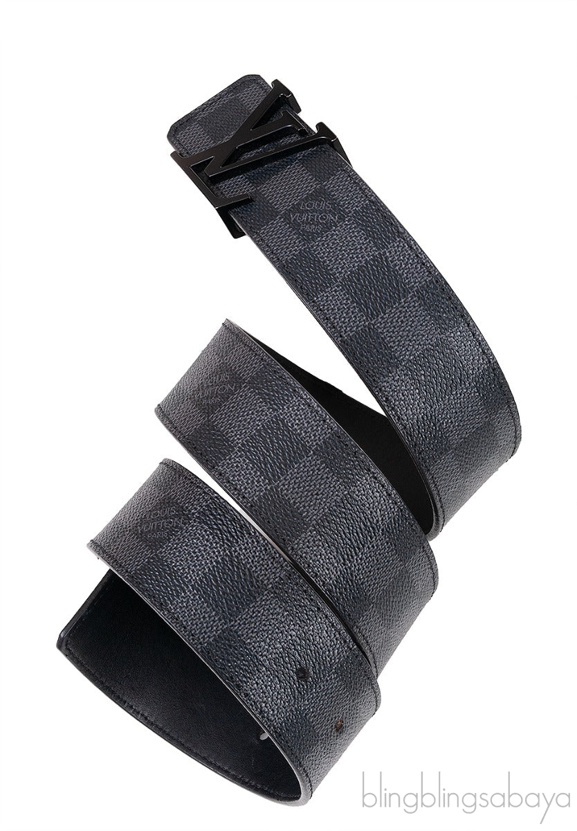 LV Initials 40 MM Matte Black Belt