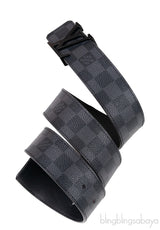 LV Initials 40 MM Matte Black Belt