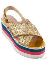 Peggy Glitter Platform Sandals