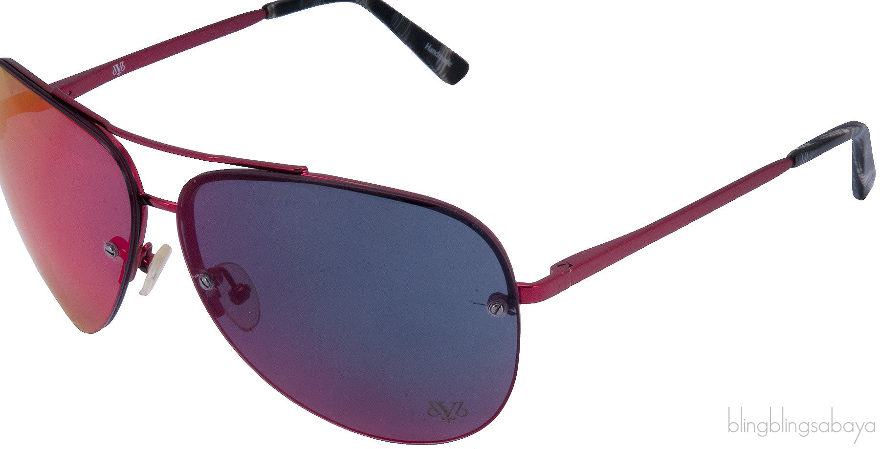 Red Slim Graduated Sunglasses