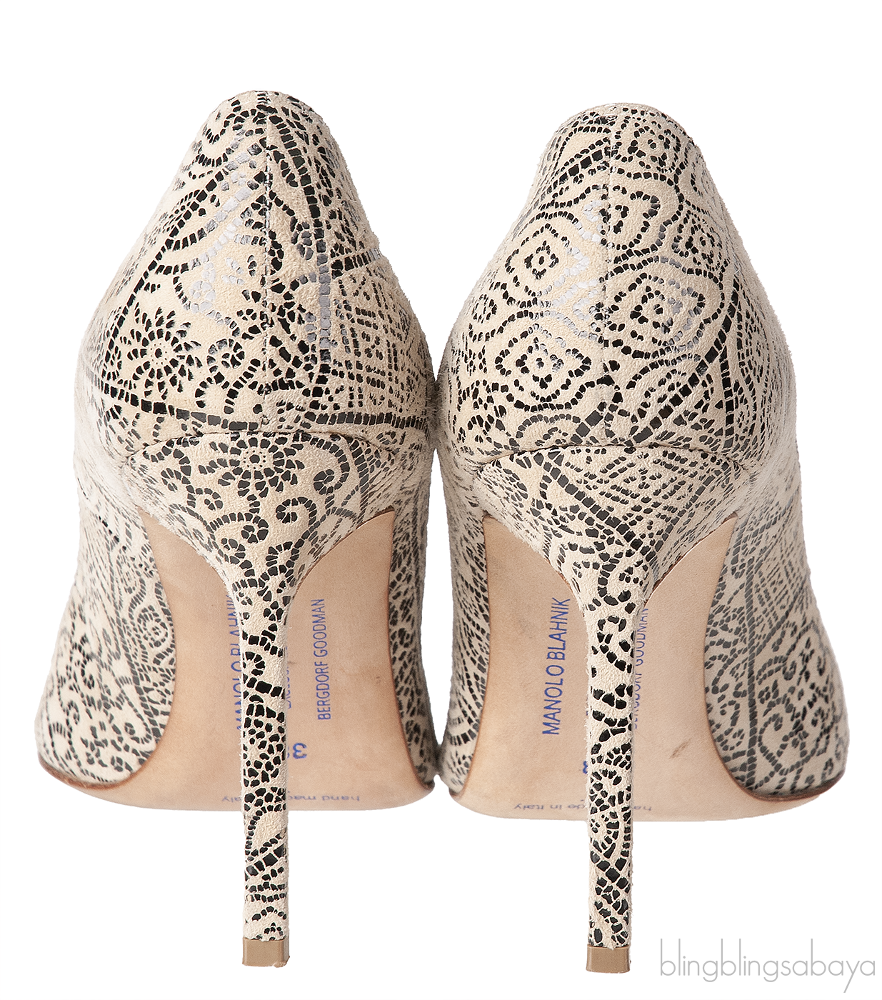 Manolo Blahnik BB Printed Suede Pump