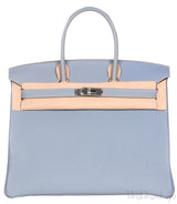 Birkin 35 Blue Lin Togo