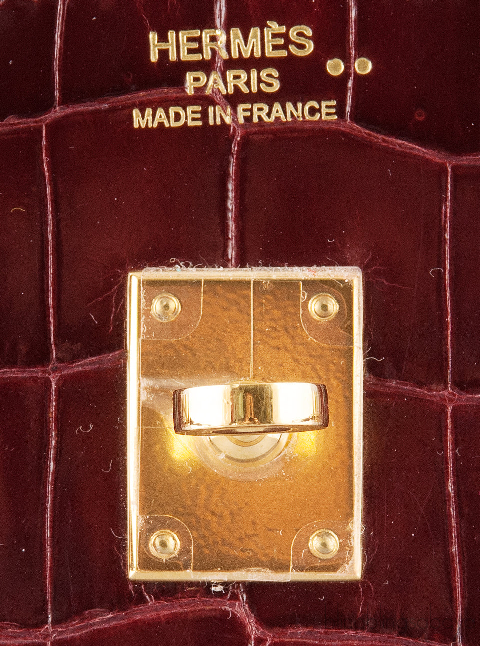 Birkin 25 Bordeaux Crocodile GHW