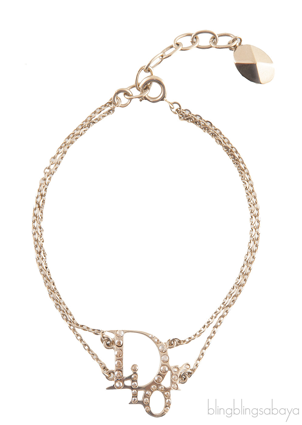 Gold Logo Strass Bracelet*