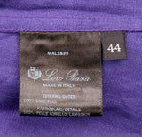 Belted Linen Shirt Dress Purple