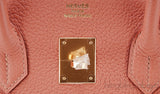 Birkin 35 Rose Tea Taurillon Clem.