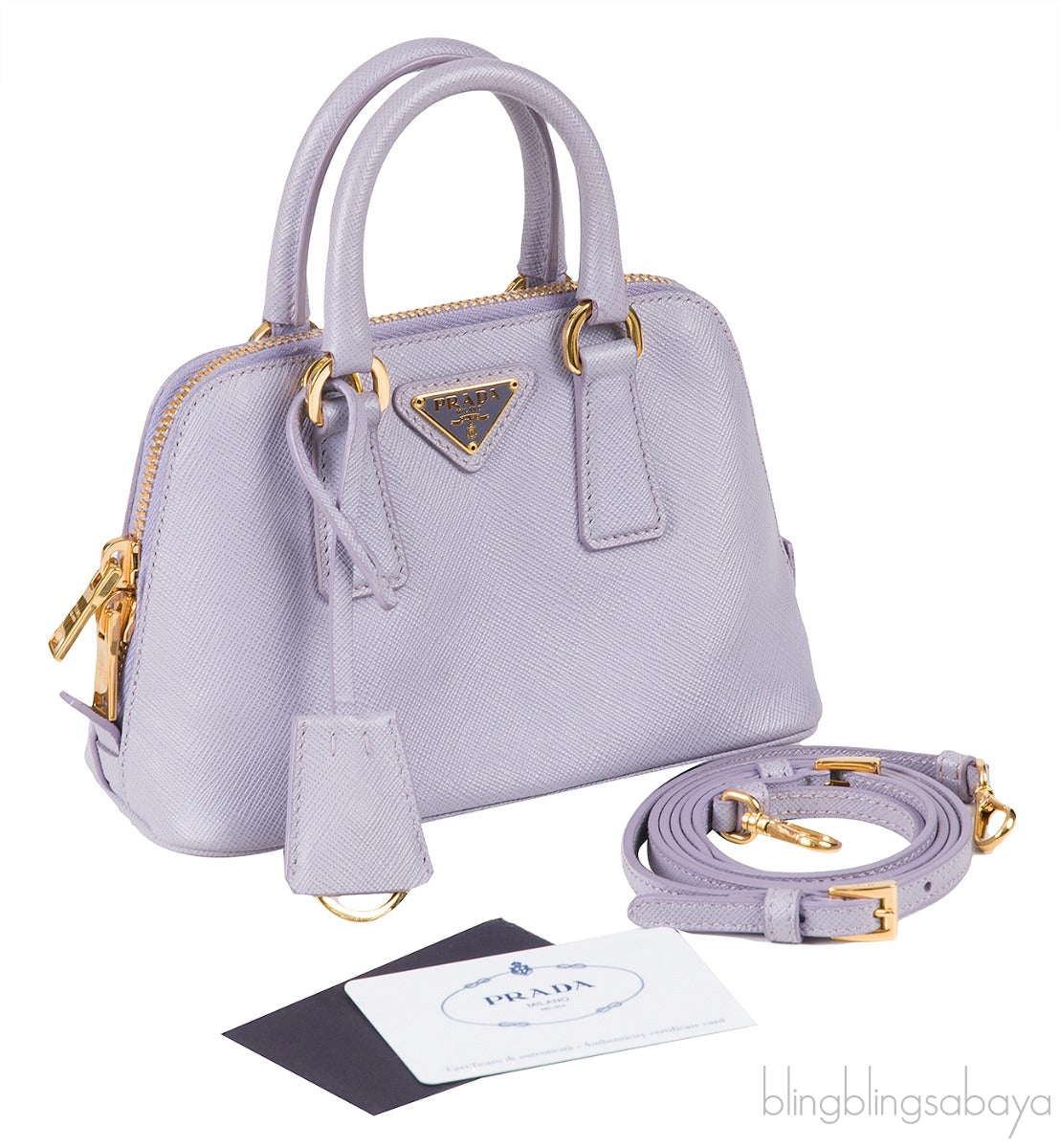 Glicine Saffiano Mini Promenade Bag