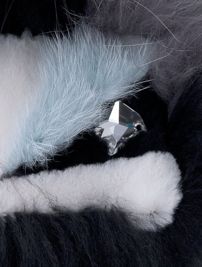 Fur Monster Charm Keychain