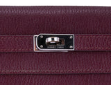 Kelly Long Wallet Chevre Burgundy