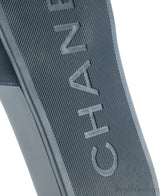 Chanel Blue Chain Slip-on Sandals
