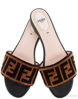 Open Toe Logo Flat Sandals