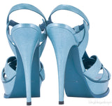 Aqua Patent Textured Leather Tribute