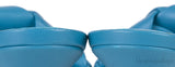 Blue Lido Intrecciato Mules