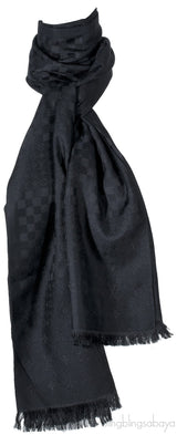 Damier Monogram Black Scarf