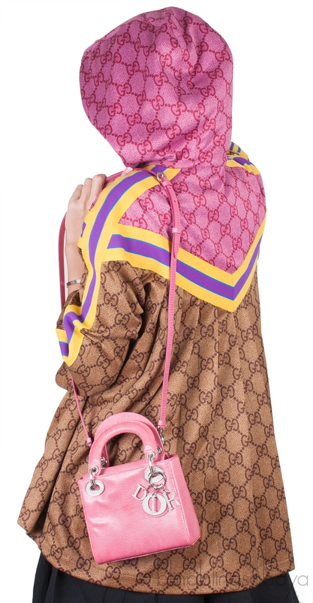 Lady Dior Pink Mini Lizard