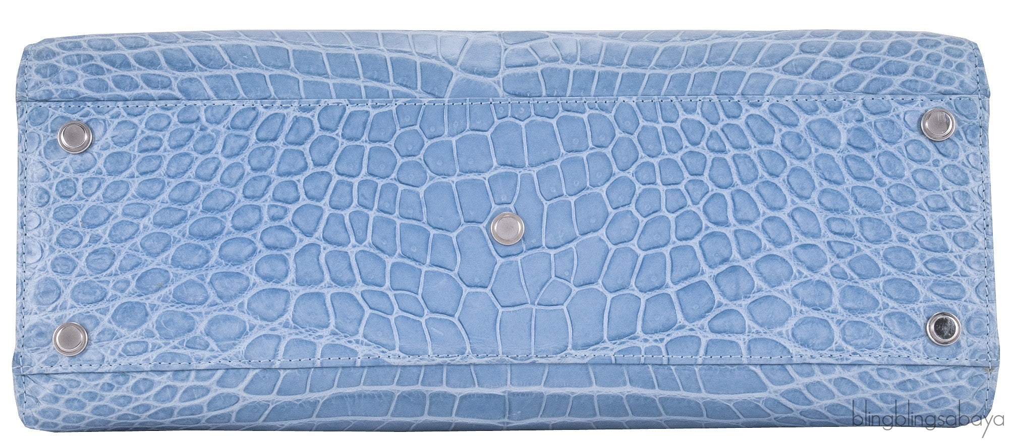 Cesare Furs Blue Gray Crocodile Handbag