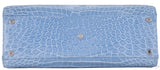 Cesare Furs Blue Gray Crocodile Handbag