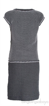 Black & White Knitted Mini Dress