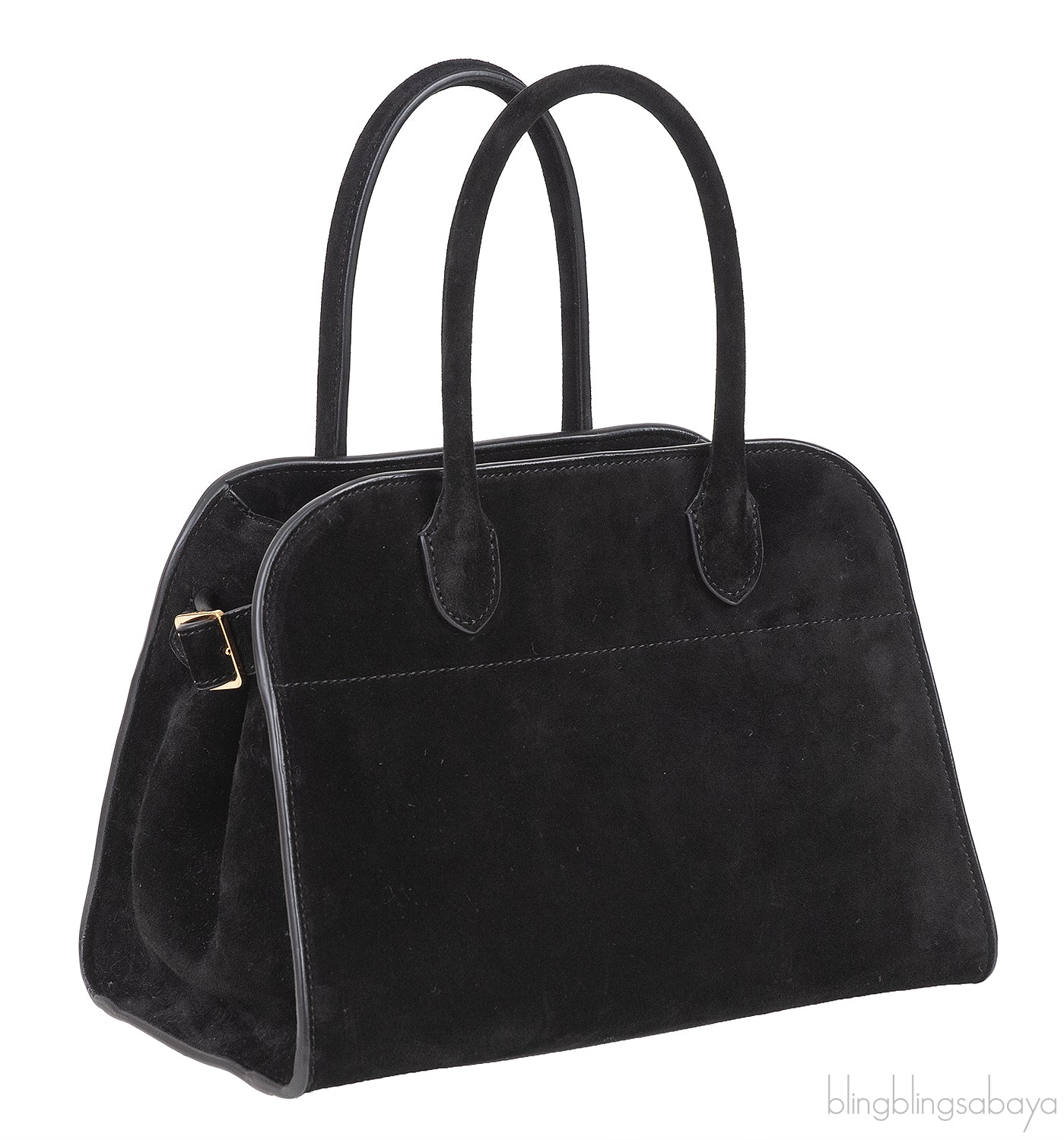 Soft Margaux 10 Black Suede Leather Bag