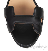 Hermes Black Night 70 Slingback Sandals