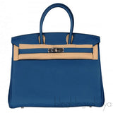 Birkin 35 Togo Blue de Galice