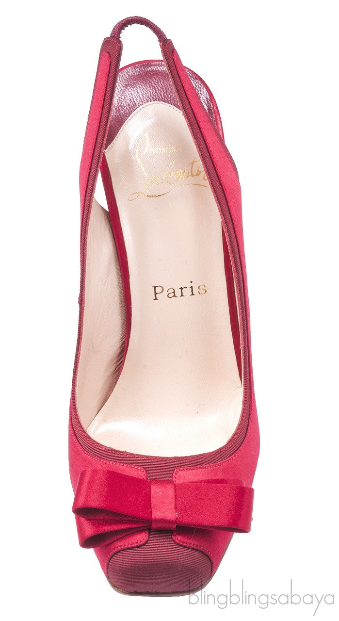Red Nooka Crepe Satin Pump