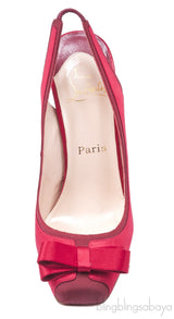 Red Nooka Crepe Satin Pump