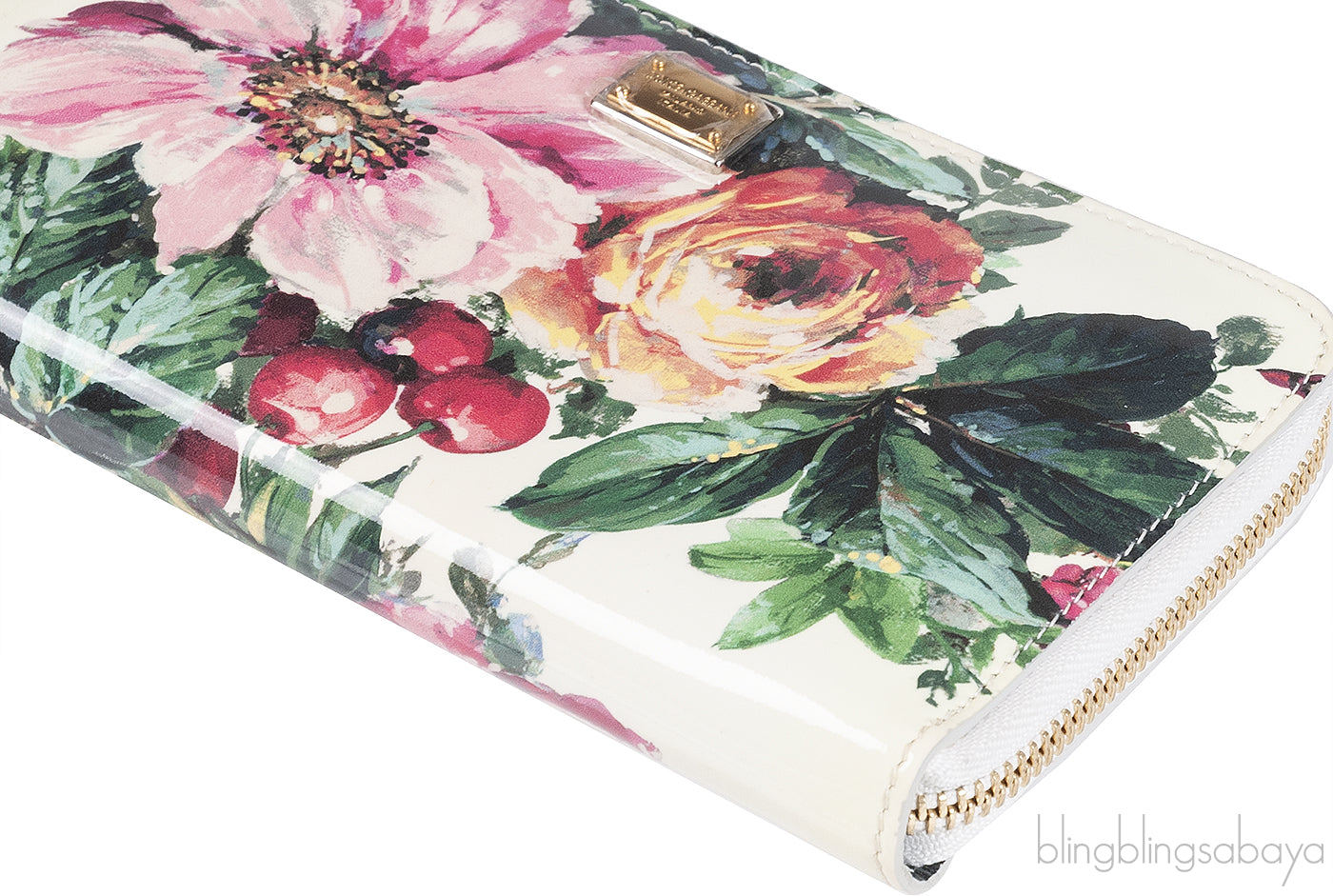 Dolce & Gabbana Floral Zip Around Continental Wallet