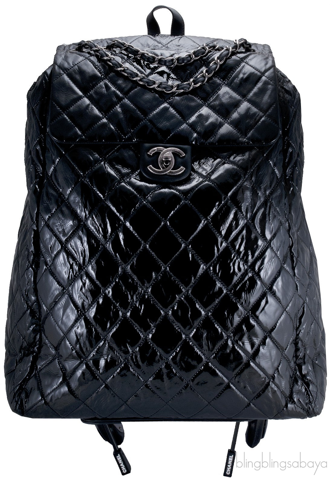 Black Quilted Shopping Trolley Bag