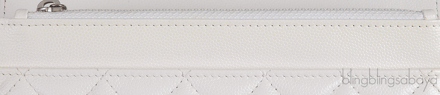 Chanel White Caviar Quilted My Everything WOC Bag