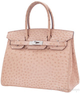 Birkin 30 Ostrich Natural Gold PHW