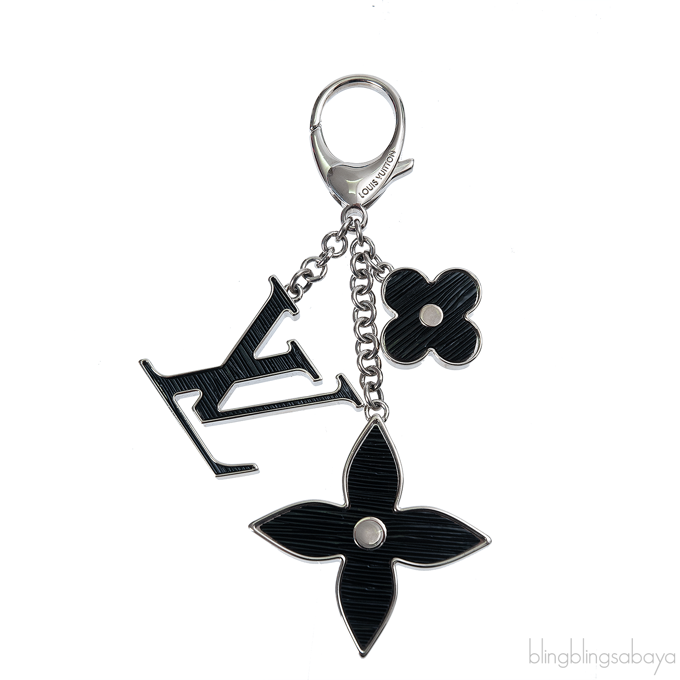 Louis Vuitton Black Fleur D'Epi Bag Charm