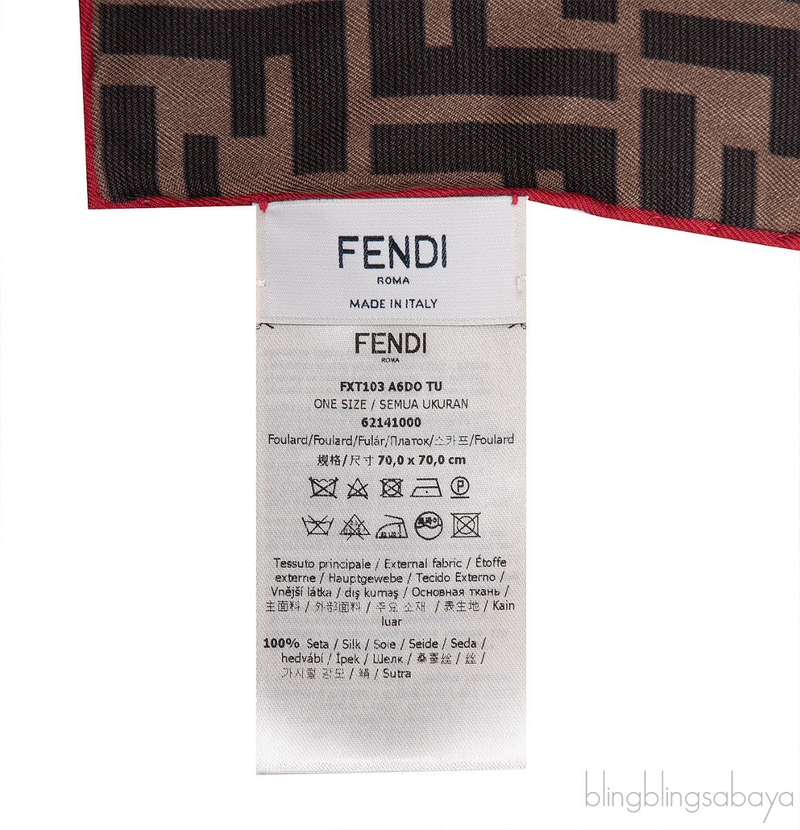 Fendirama FF Silk Foulard Scarf