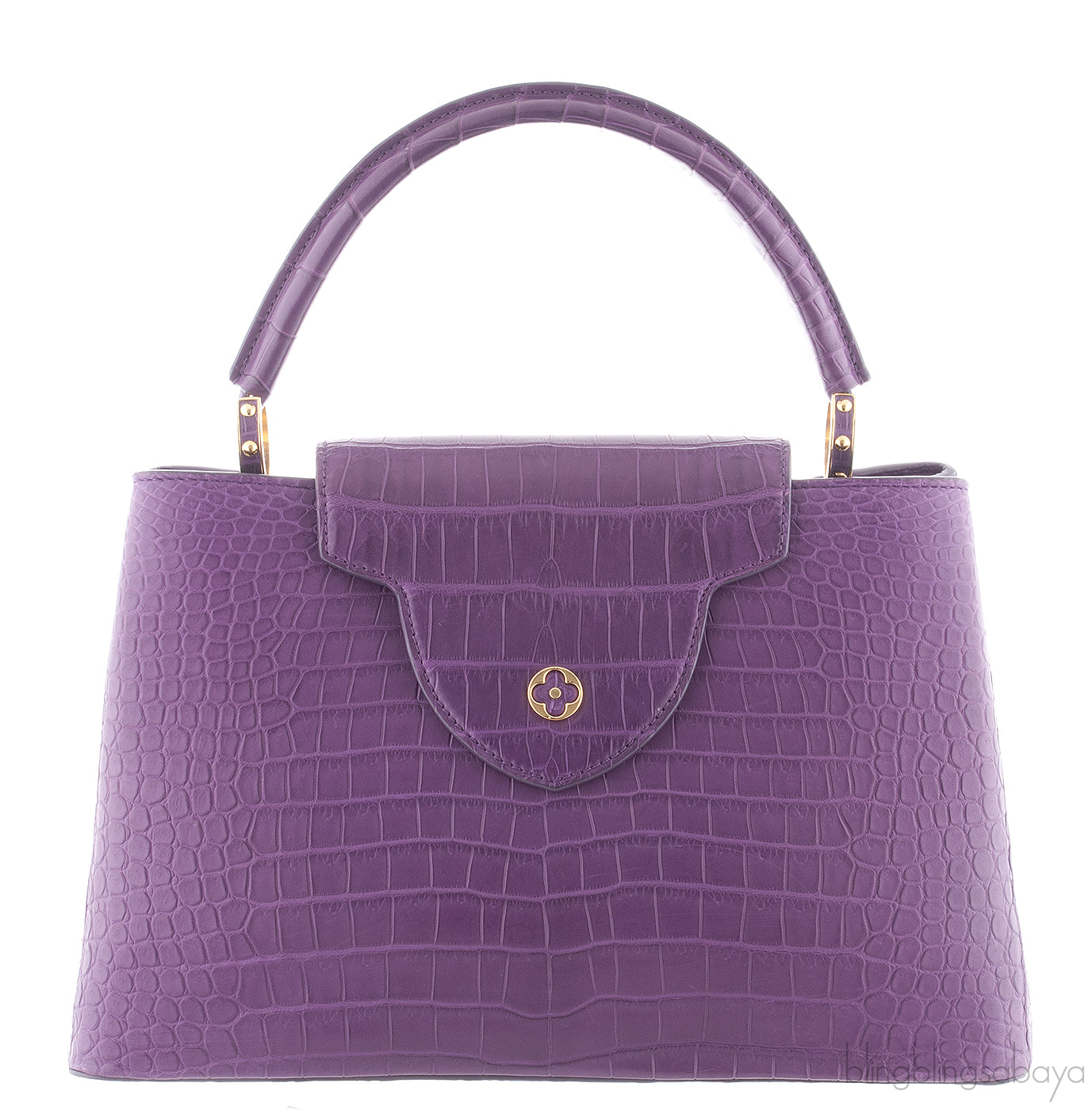 Purple Capucines Crocodile MM*