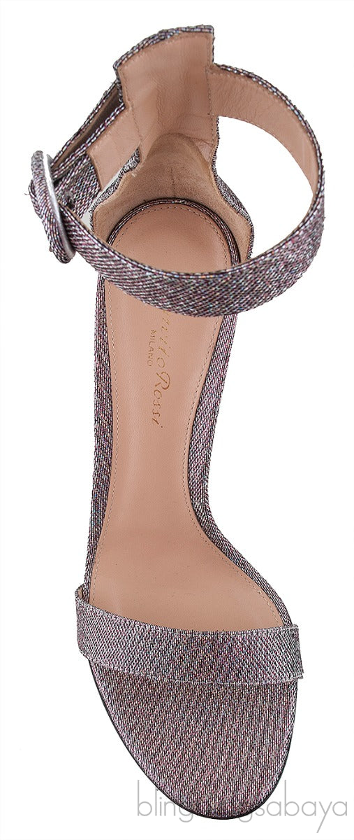Gianvito Rossi Portifino Textured Lame Slingback