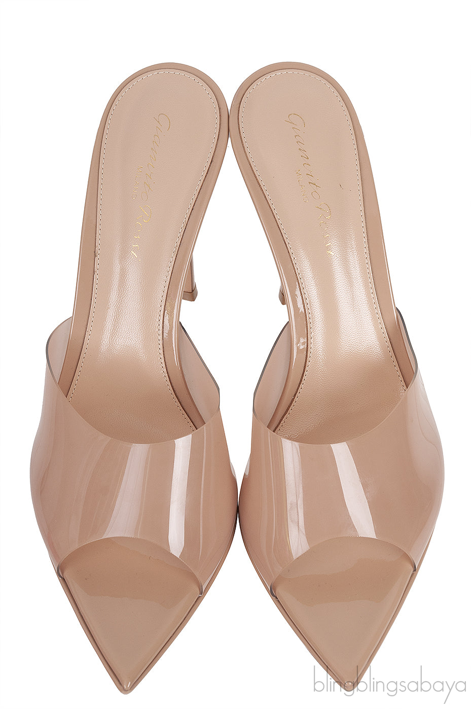 Nude Betty Plexy Platform Mule